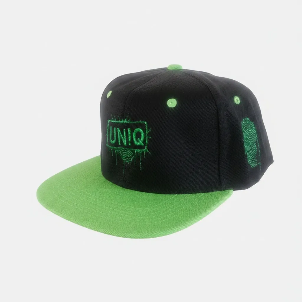 UN!Q Urban Snapback Cap - Black/Green/Green - Image 2